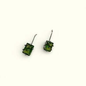 Lab-Created Peridot & 18k Gold-Plated Earrings